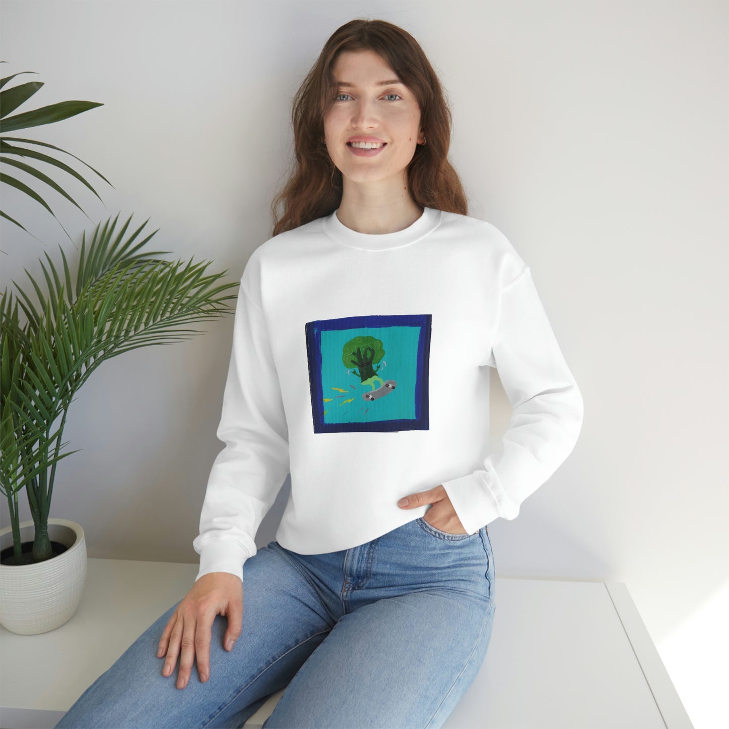 Maya Zavala, Broccoli Rockoli Crewneck Sweatshirt