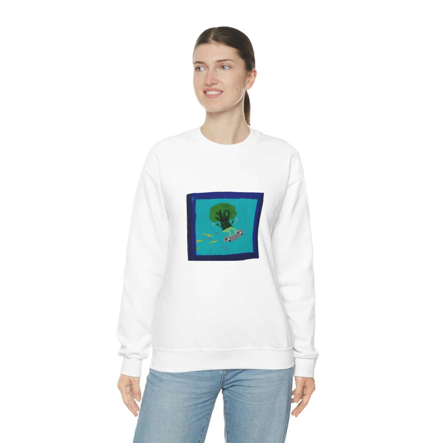 Maya Zavala, Broccoli Rockoli Crewneck Sweatshirt