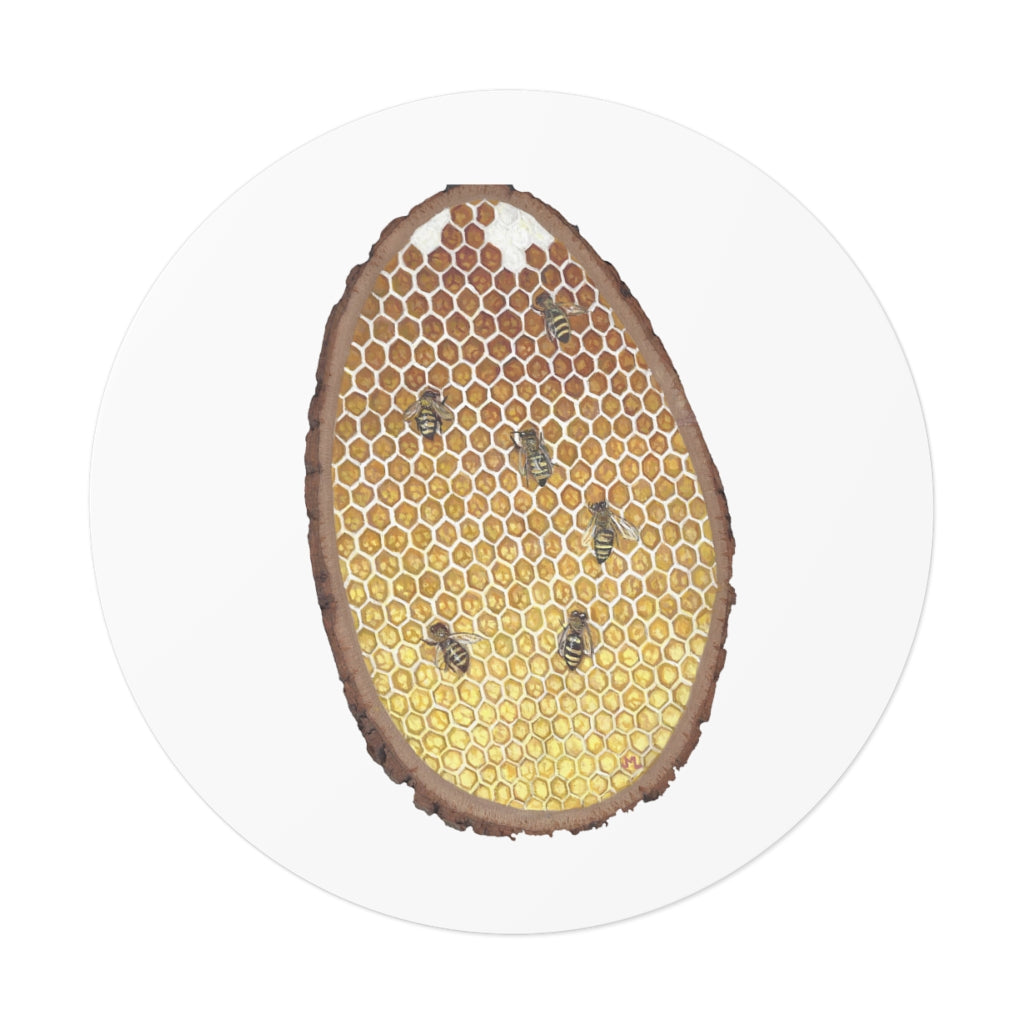 Janelle Lotz, Honeycomb Round Vinyl Stickers