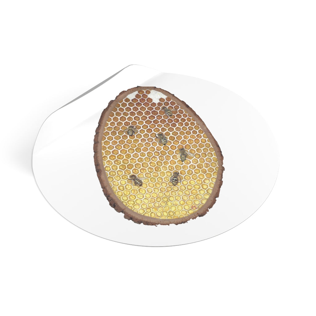 Janelle Lotz, Honeycomb Round Vinyl Stickers