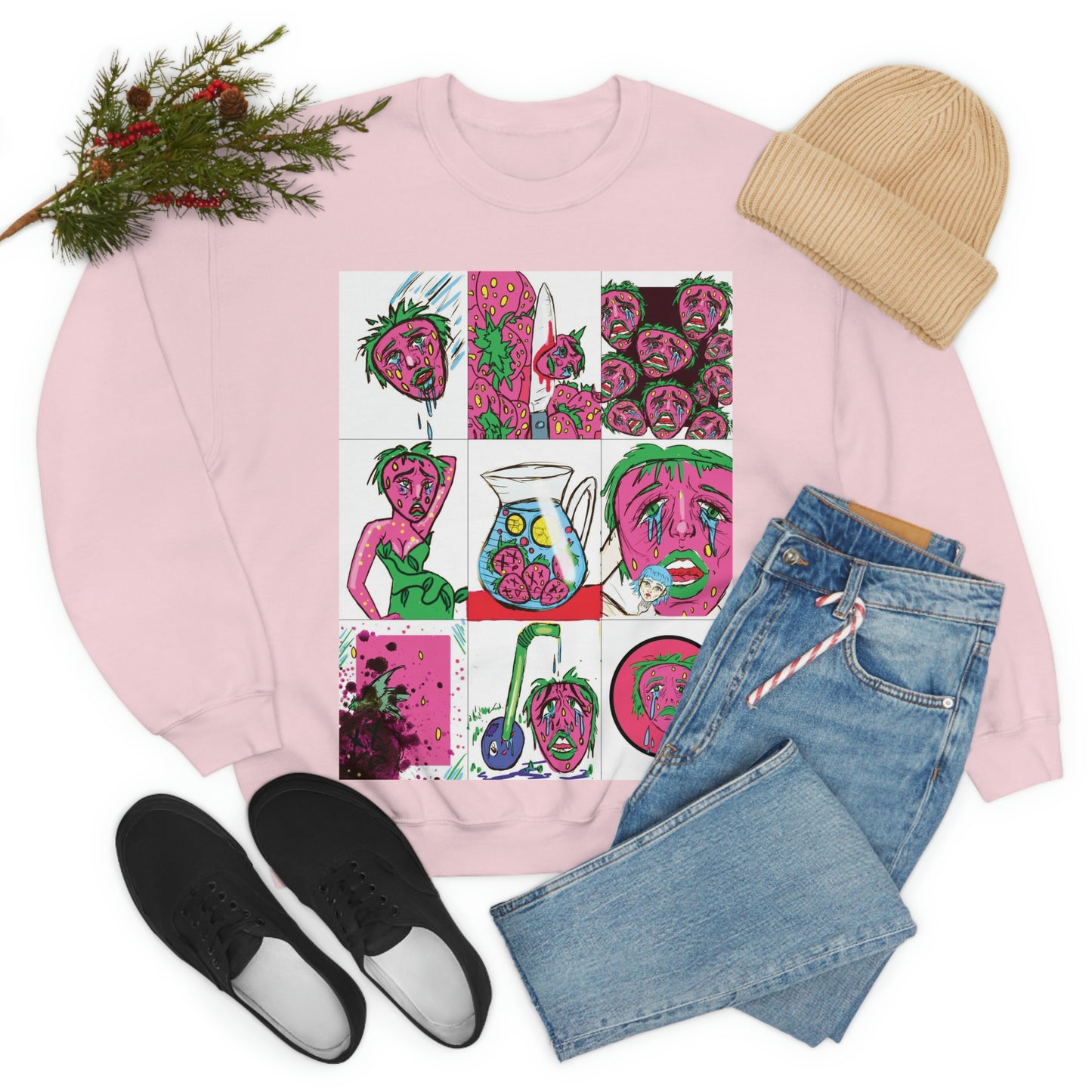 Kait Merryman, Strawberry Trading Cards Crewneck Sweatshirt