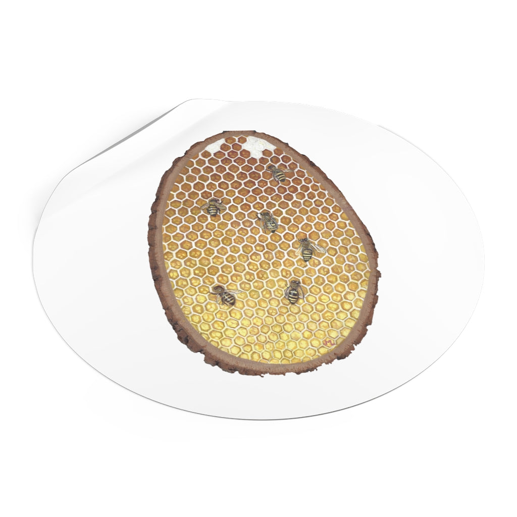 Janelle Lotz, Honeycomb Round Vinyl Stickers