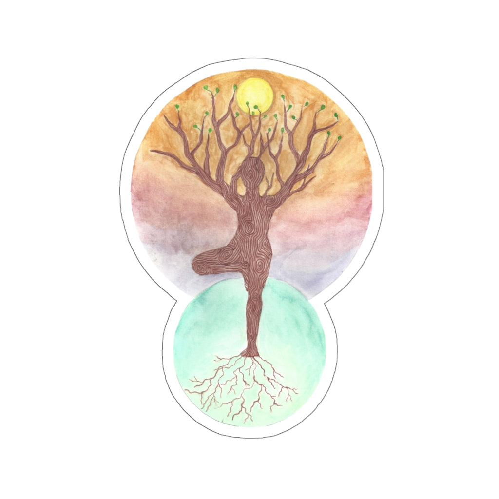 Janelle Lotz, Tree Pose Kiss-Cut Sticker