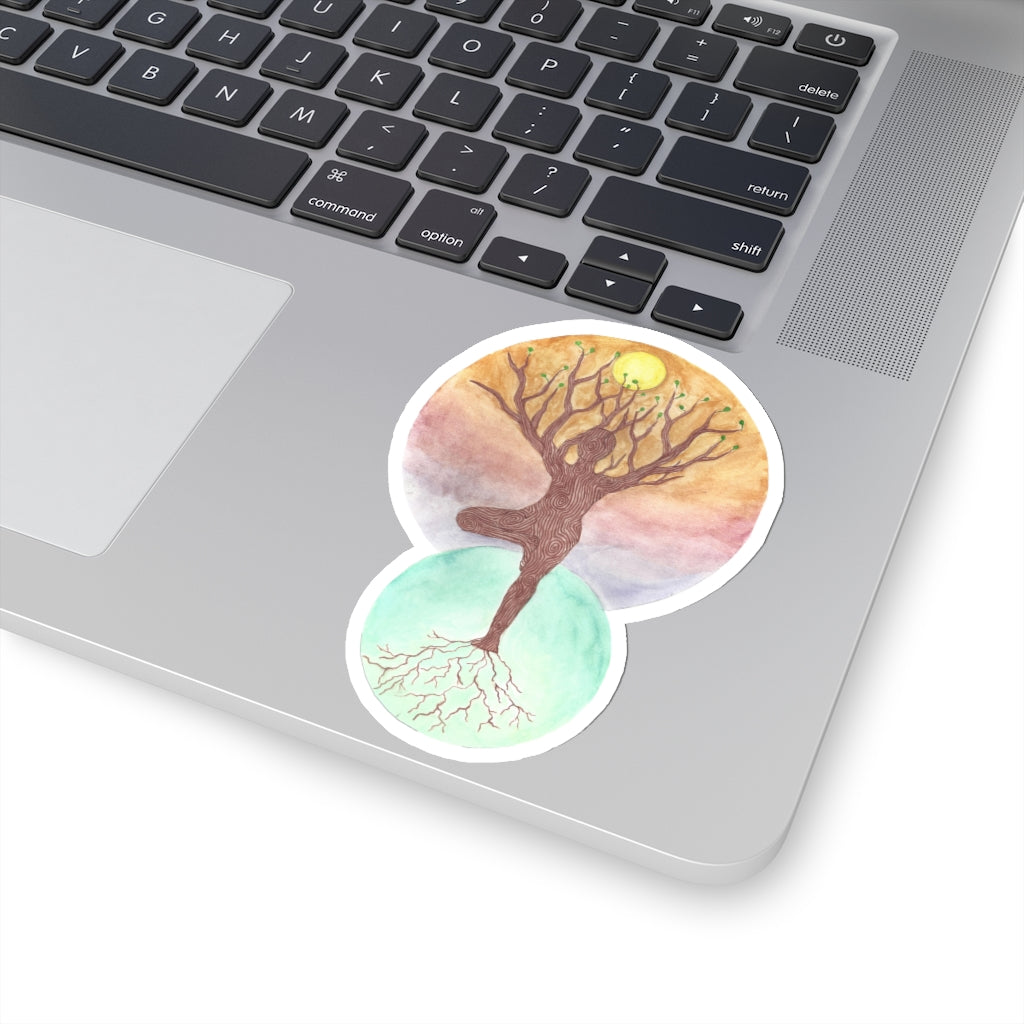 Janelle Lotz, Tree Pose Kiss-Cut Sticker