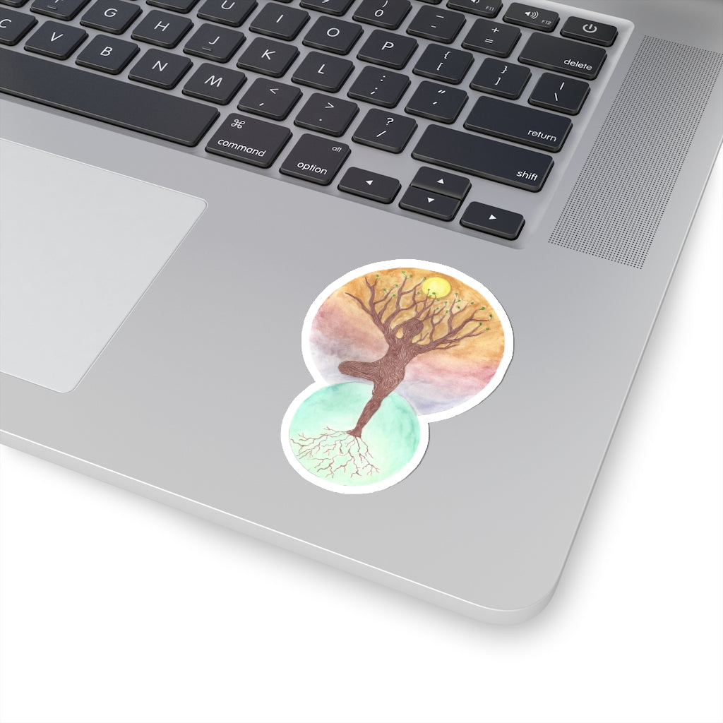 Janelle Lotz, Tree Pose Kiss-Cut Sticker