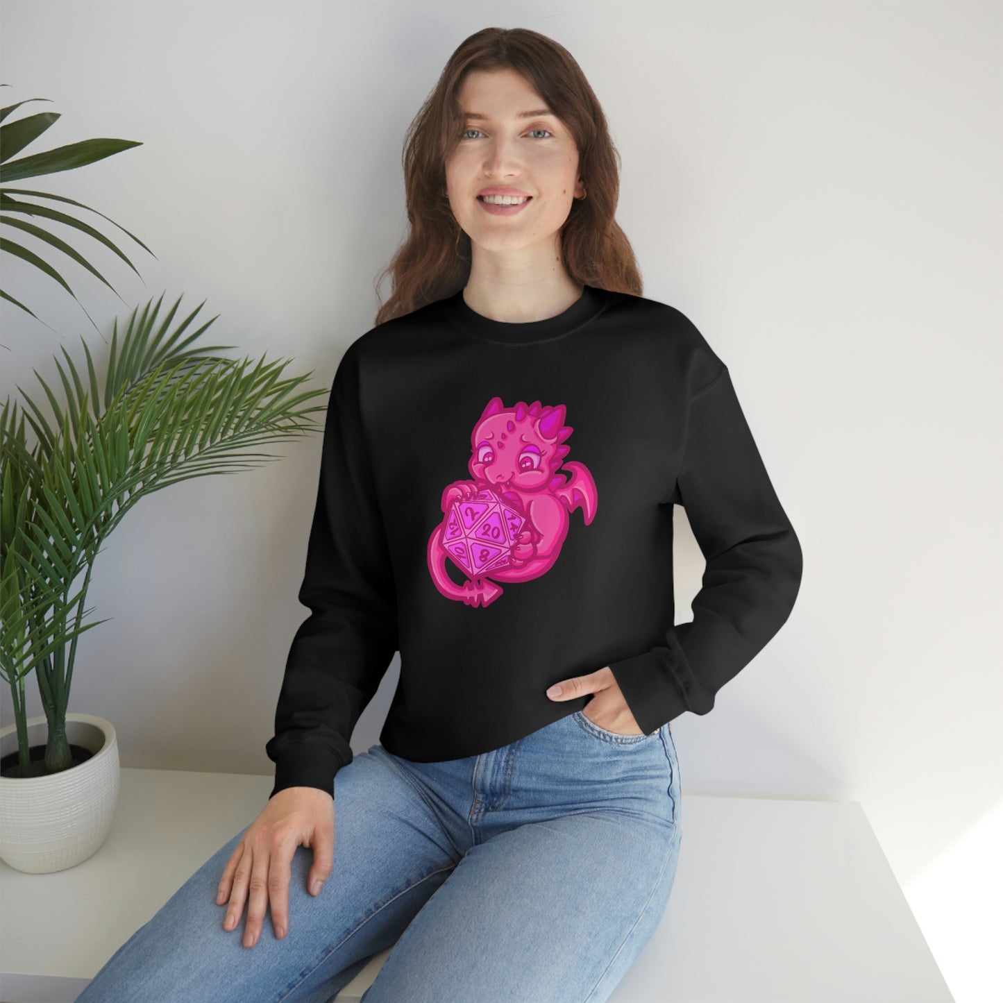 Kait Merryman, D20 Dragon Crewneck Sweatshirt