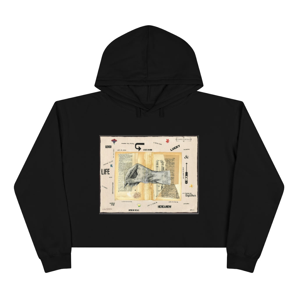 Amber DeSilva, Words Crop Hoodie