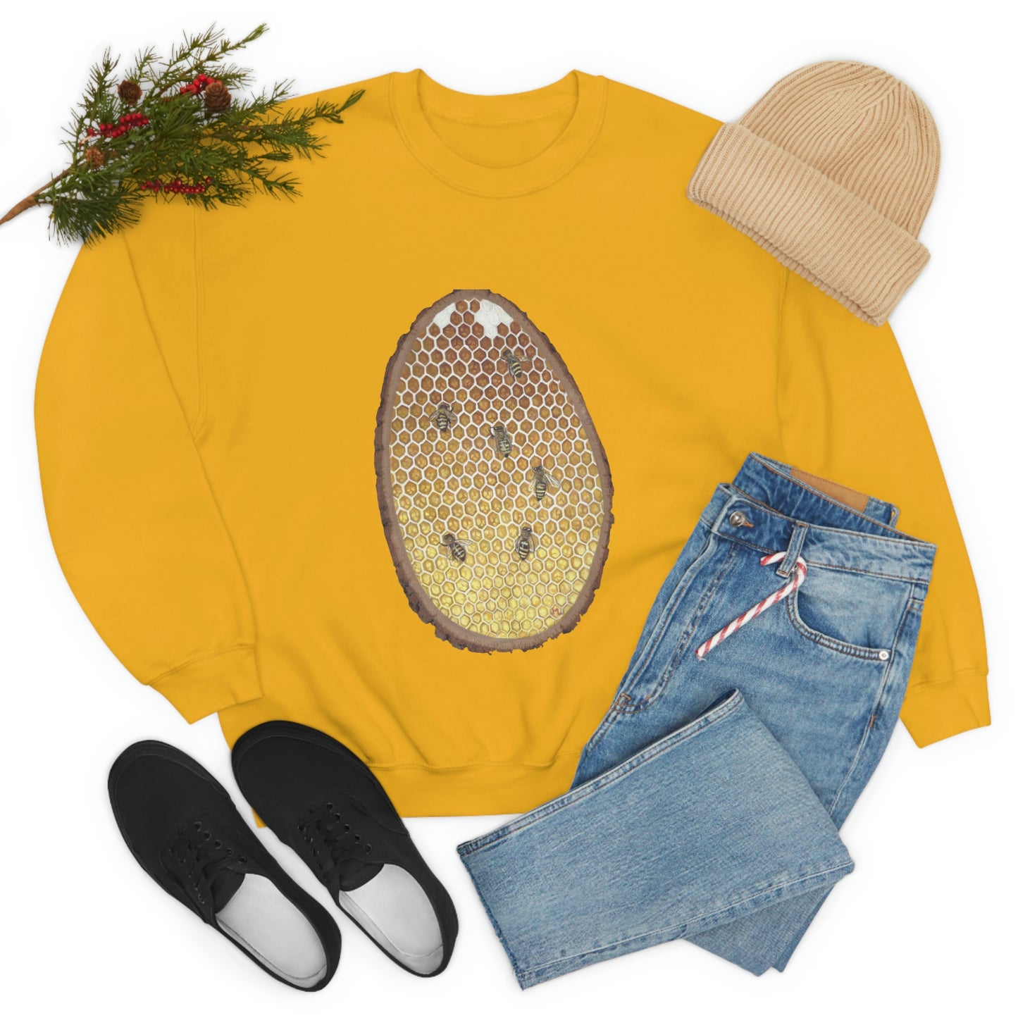 Janelle Lotz, Honeycomb Heavy Blend™ Crewneck Sweatshirt