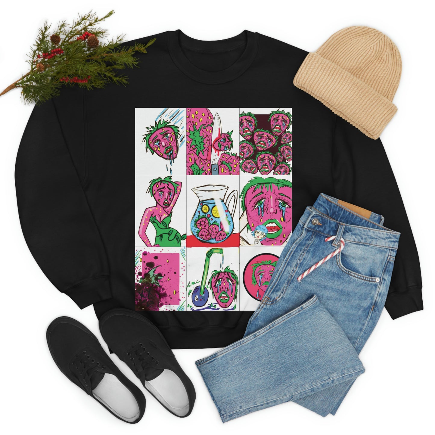 Kait Merryman, Strawberry Trading Cards Crewneck Sweatshirt