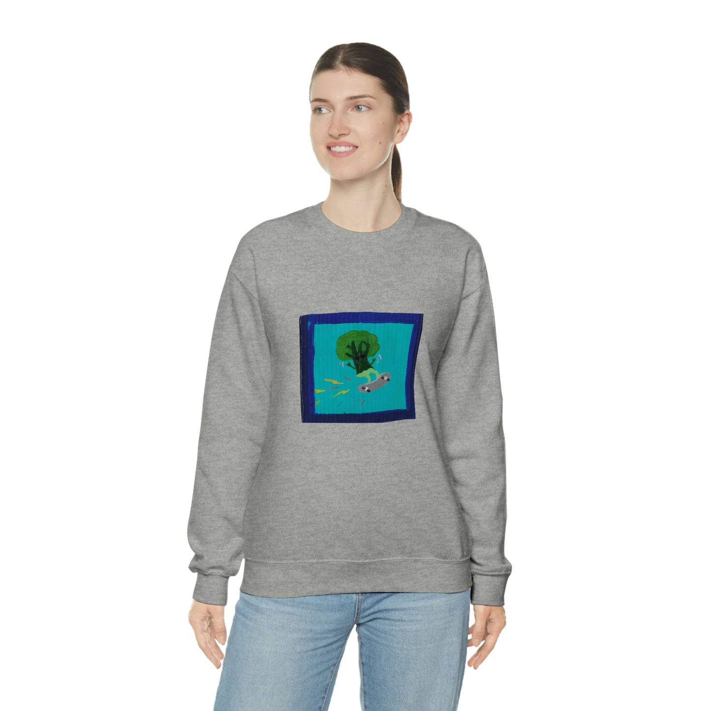 Maya Zavala, Broccoli Rockoli Crewneck Sweatshirt
