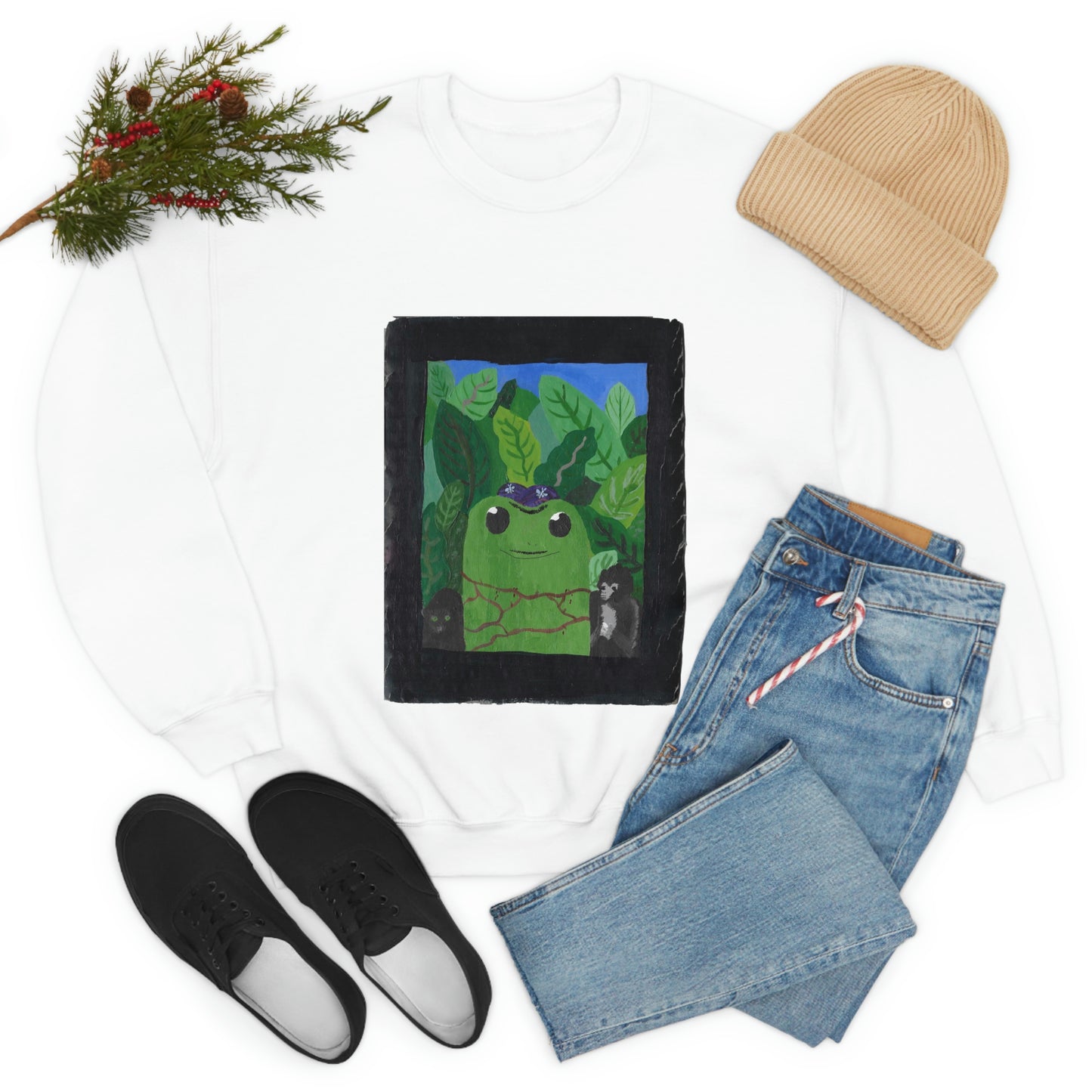 Maya Zavala, Frog Frieda Crewneck Sweatshirt