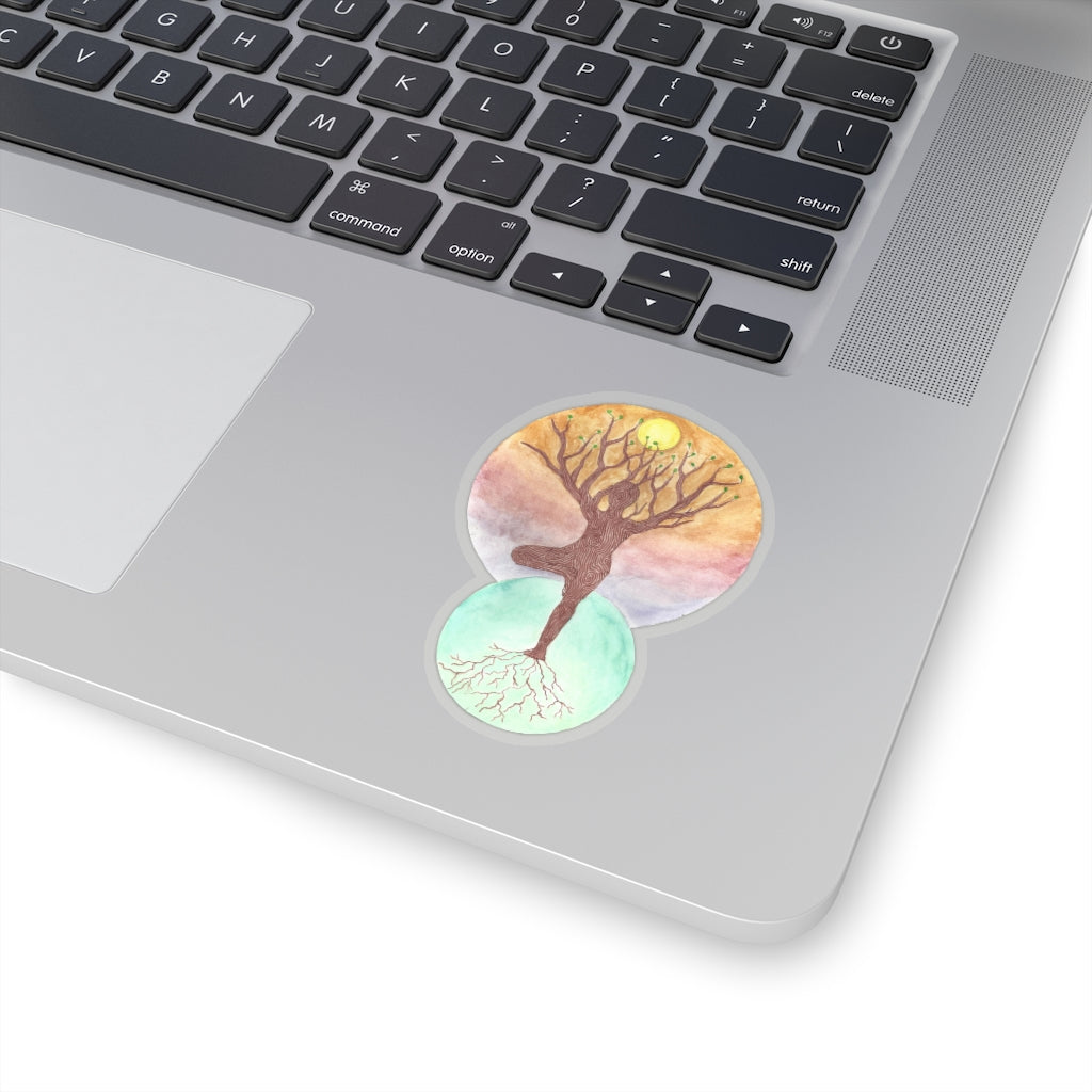 Janelle Lotz, Tree Pose Kiss-Cut Sticker