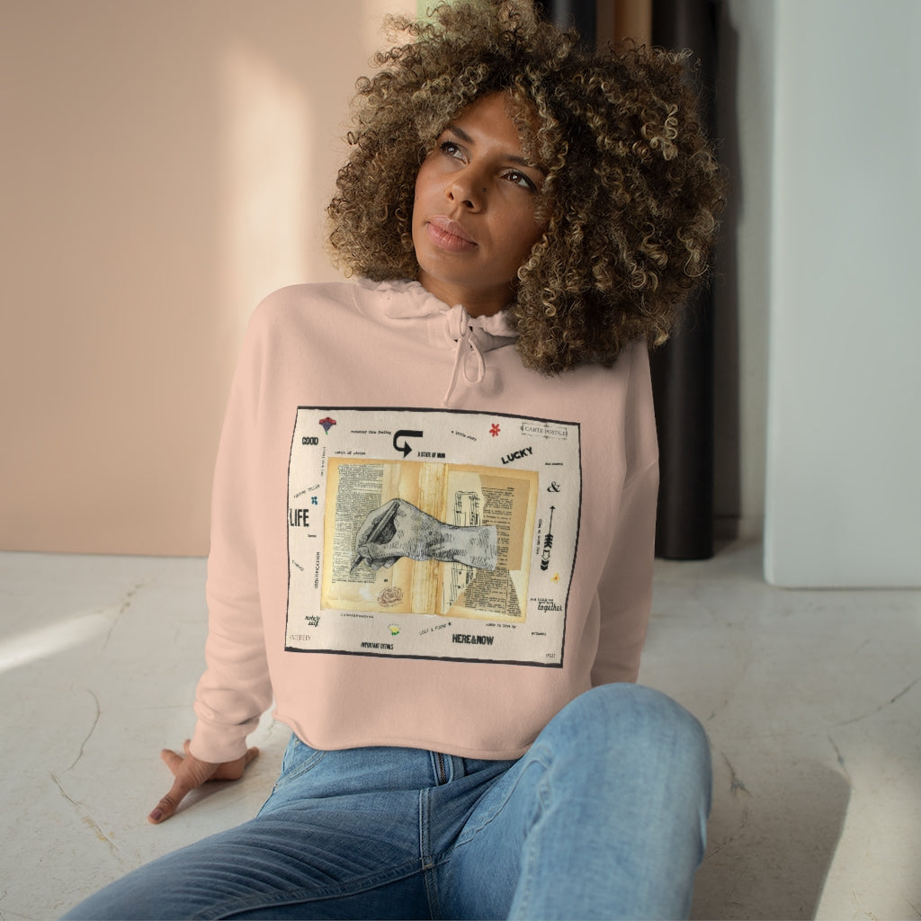 Amber DeSilva, Words Crop Hoodie