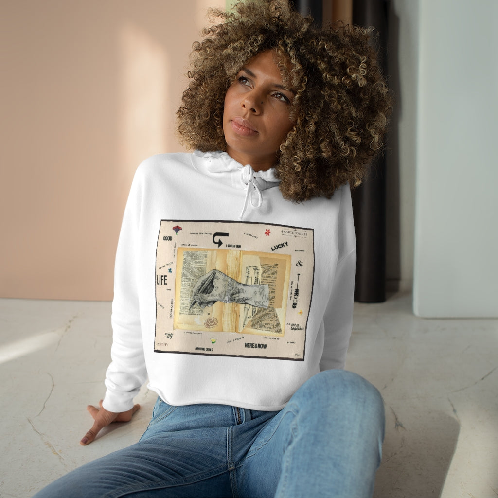 Amber DeSilva, Words Crop Hoodie
