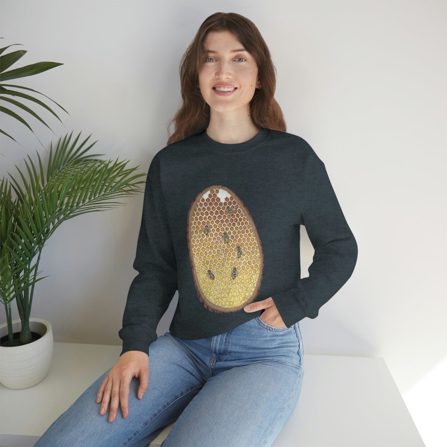 Janelle Lotz, Honeycomb Heavy Blend™ Crewneck Sweatshirt