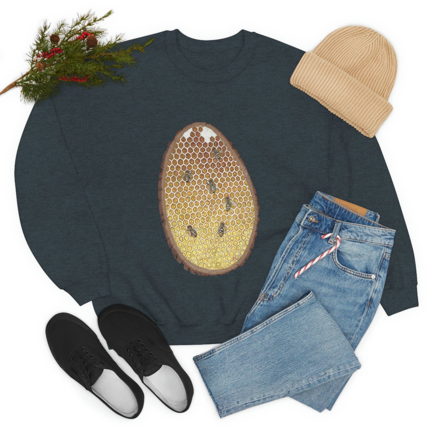 Janelle Lotz, Honeycomb Heavy Blend™ Crewneck Sweatshirt