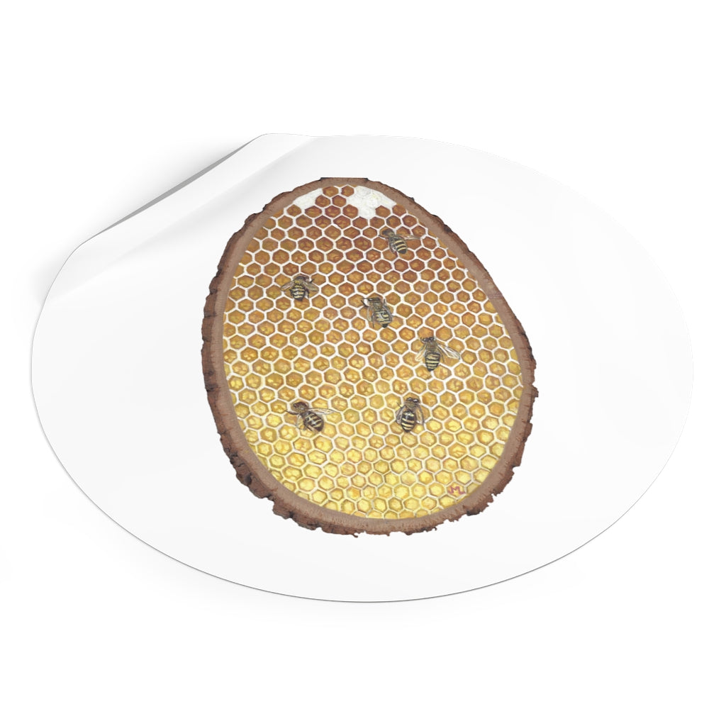 Janelle Lotz, Honeycomb Round Vinyl Stickers