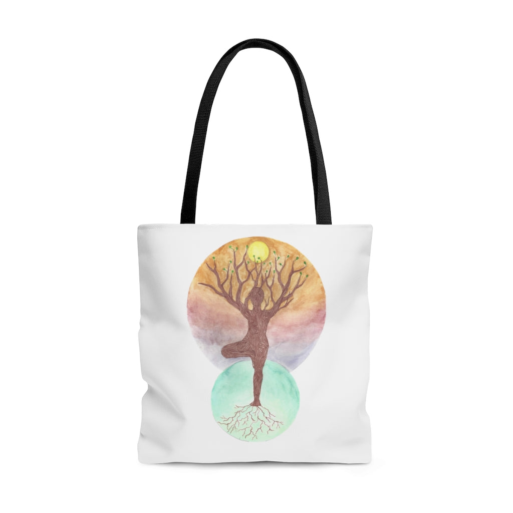 Janelle Lotz Tree Pose AOP Tote Bag