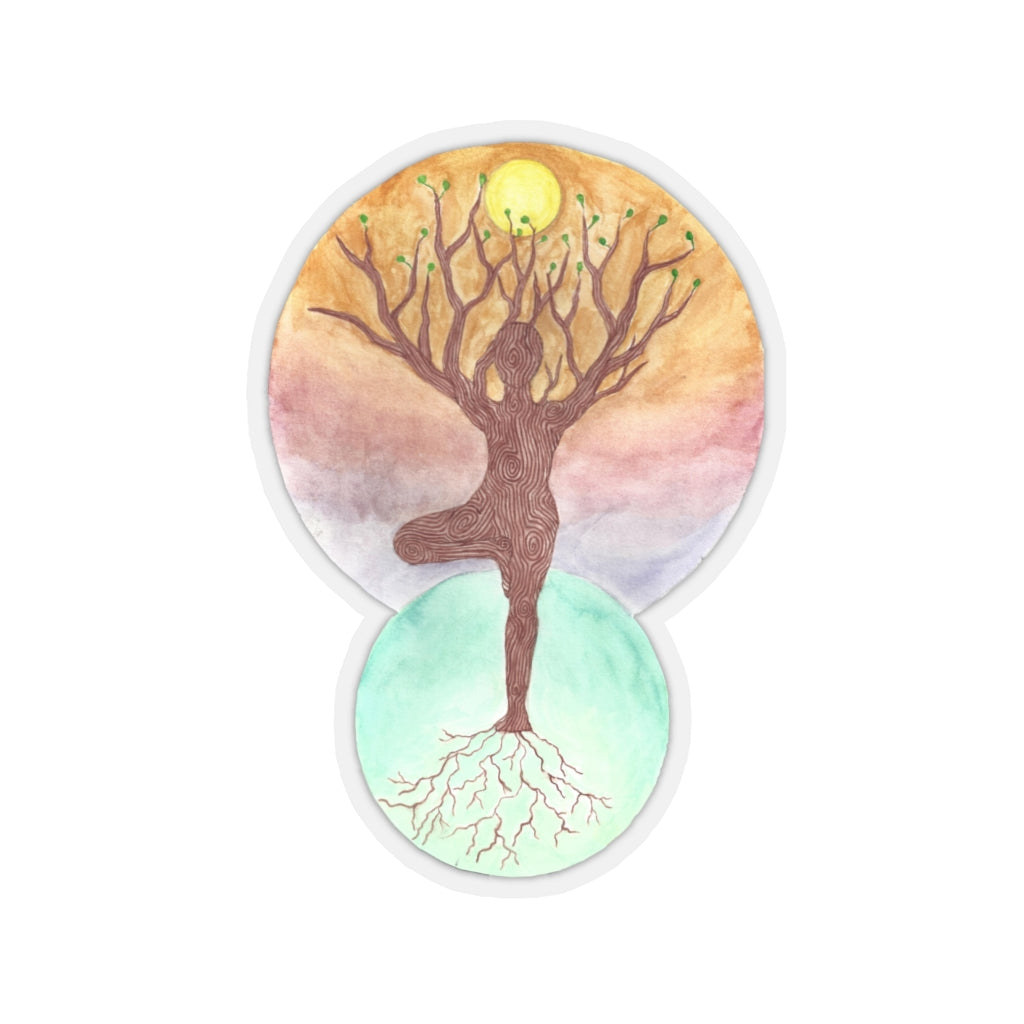 Janelle Lotz, Tree Pose Kiss-Cut Sticker