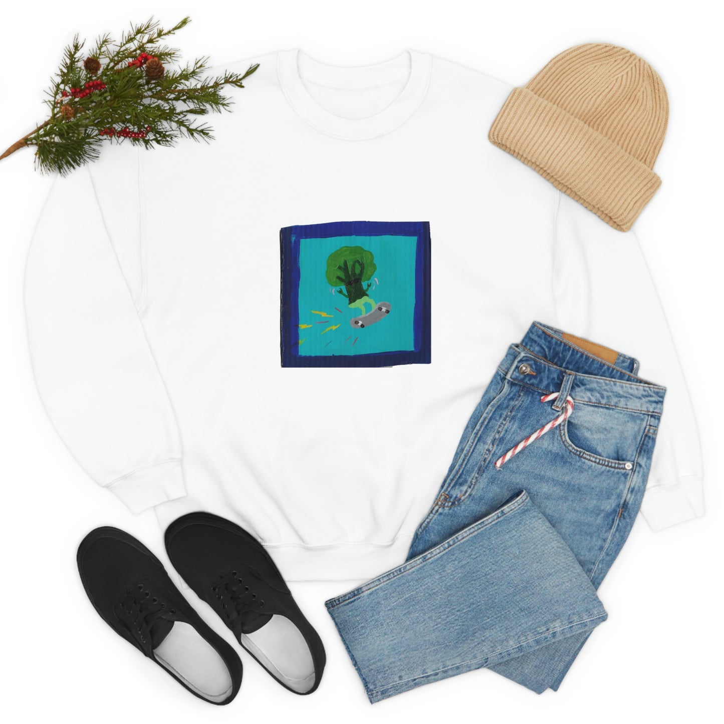 Maya Zavala, Broccoli Rockoli Crewneck Sweatshirt