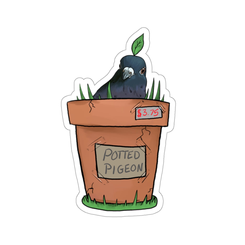 Deanna Gray, Potted Pigeon Sticker