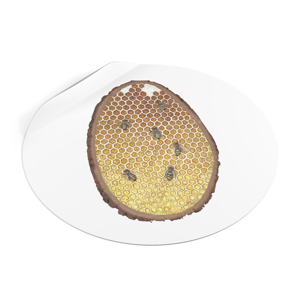 Janelle Lotz, Honeycomb Round Vinyl Stickers
