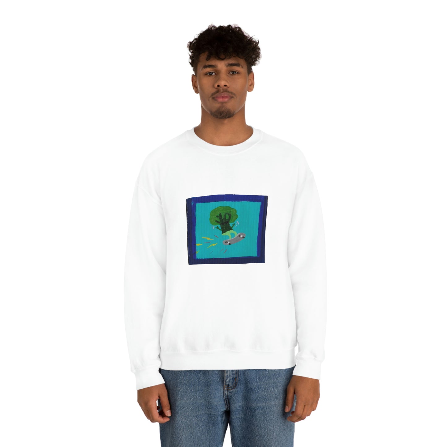 Maya Zavala, Broccoli Rockoli Crewneck Sweatshirt