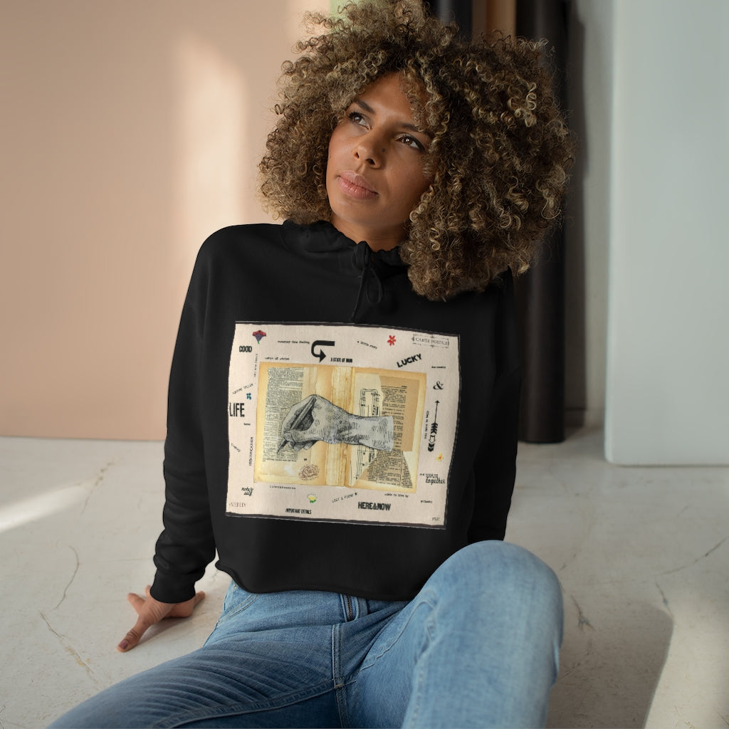 Amber DeSilva, Words Crop Hoodie