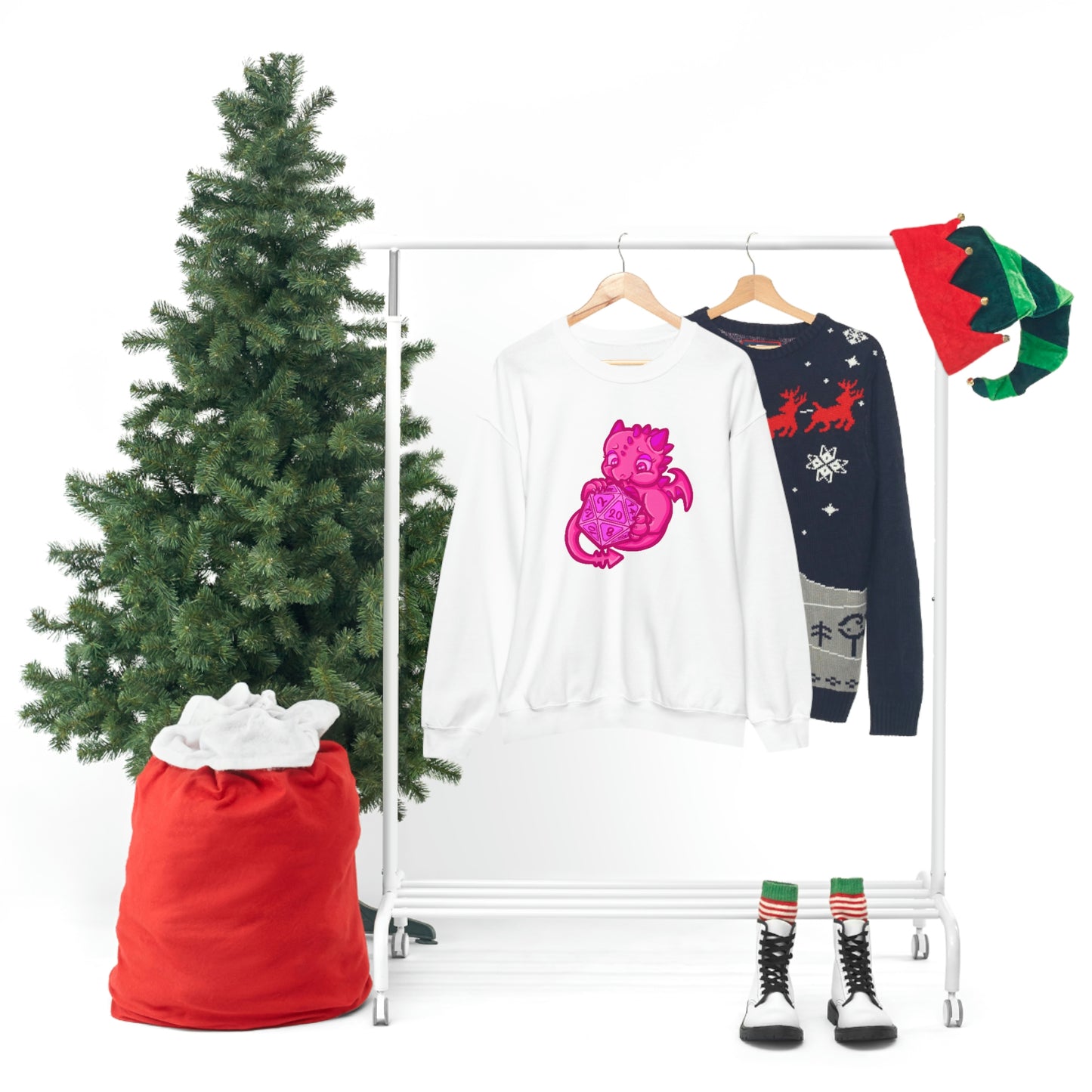 Kait Merryman, D20 Dragon Crewneck Sweatshirt