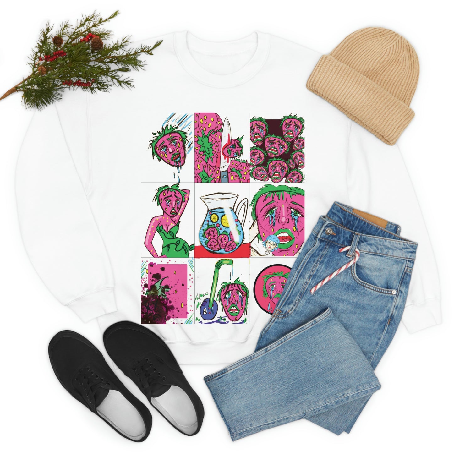 Kait Merryman, Strawberry Trading Cards Crewneck Sweatshirt