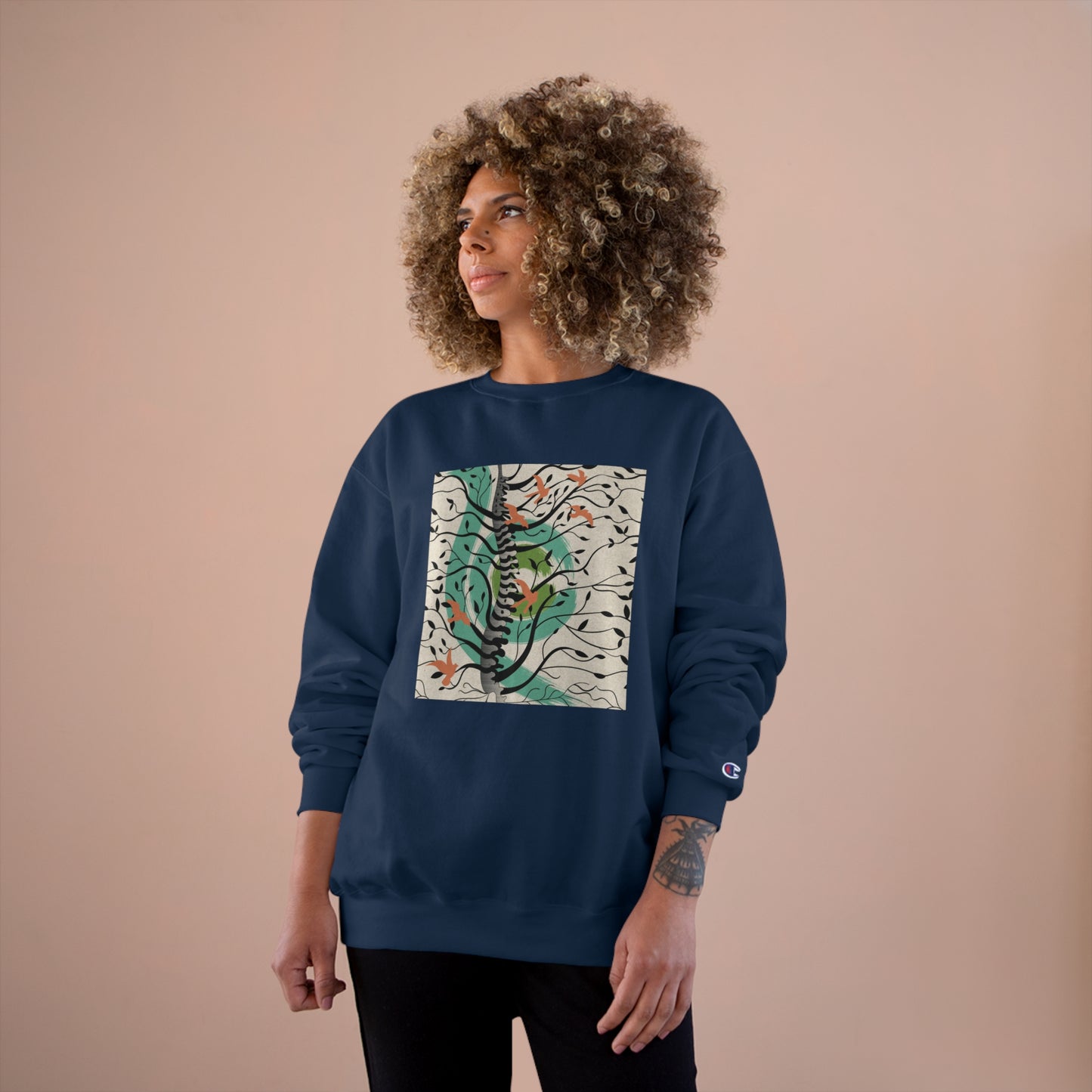 Carly Kozacheck, Tree Spine Crewneck Sweatshirt
