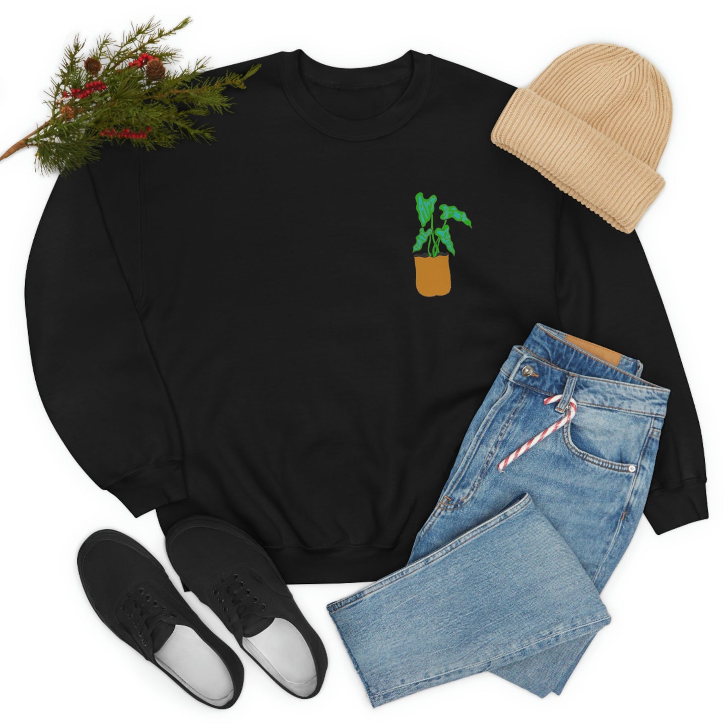 Janelle Lotz, Tree Pose Crewneck Sweatshirt