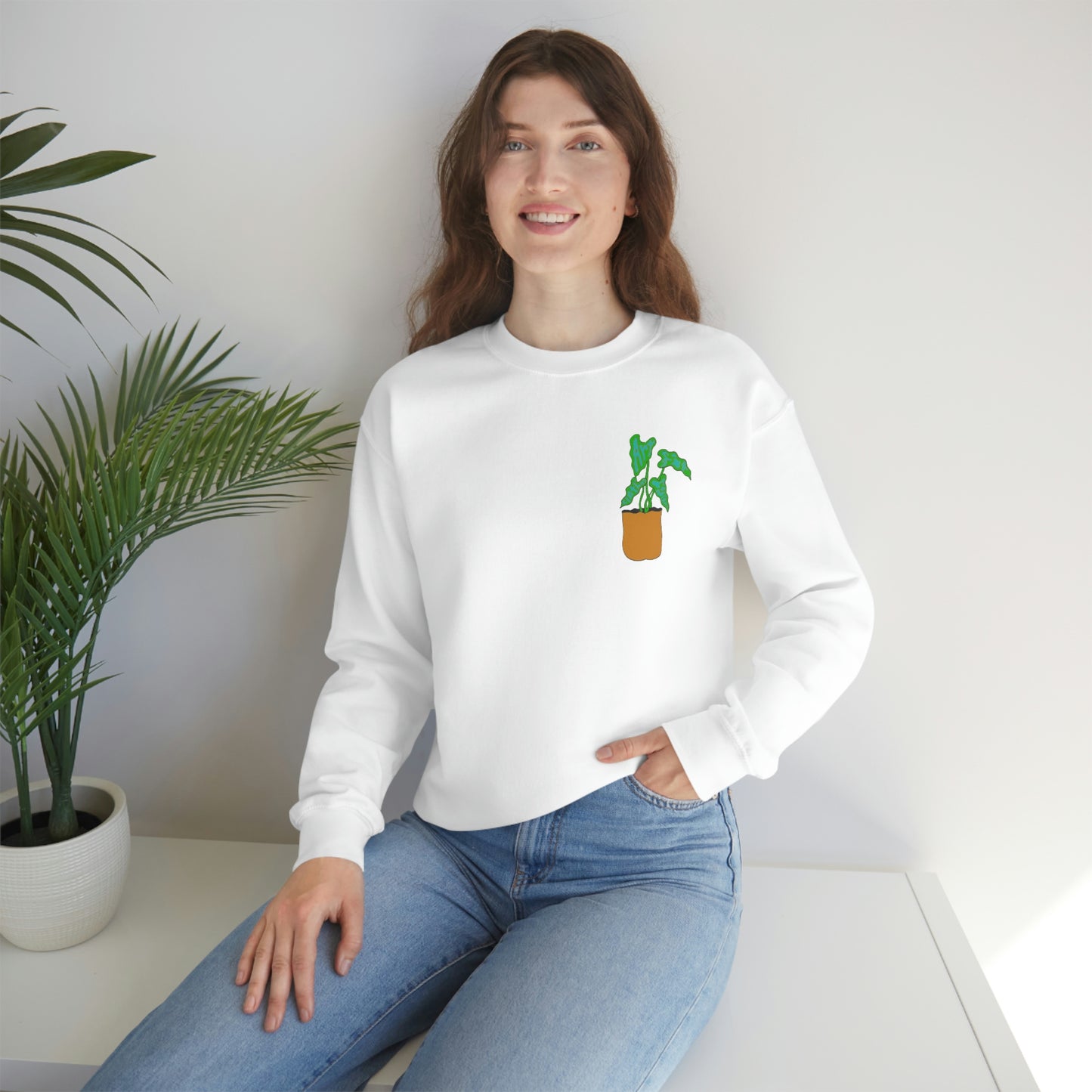 Janelle Lotz, Tree Pose Crewneck Sweatshirt