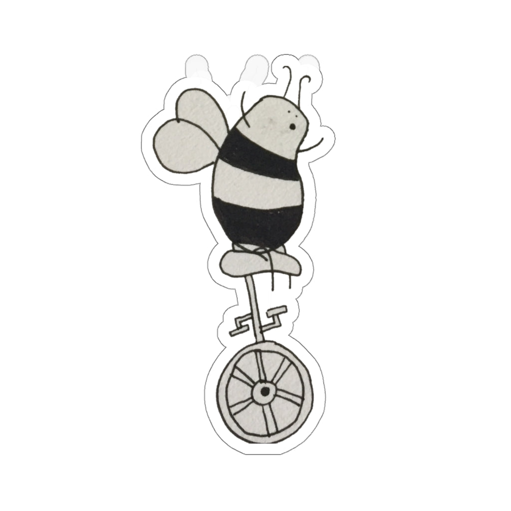 Maya Zavala, Bee on Unicycle Kiss-Cut Stickers