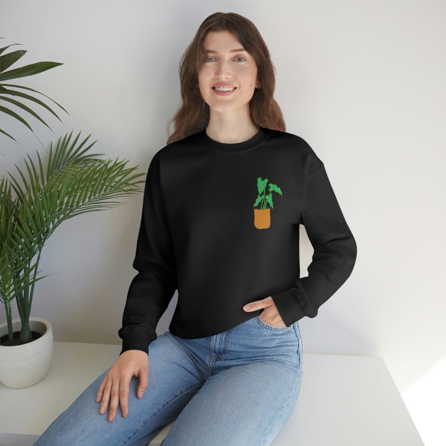 Janelle Lotz, Tree Pose Crewneck Sweatshirt