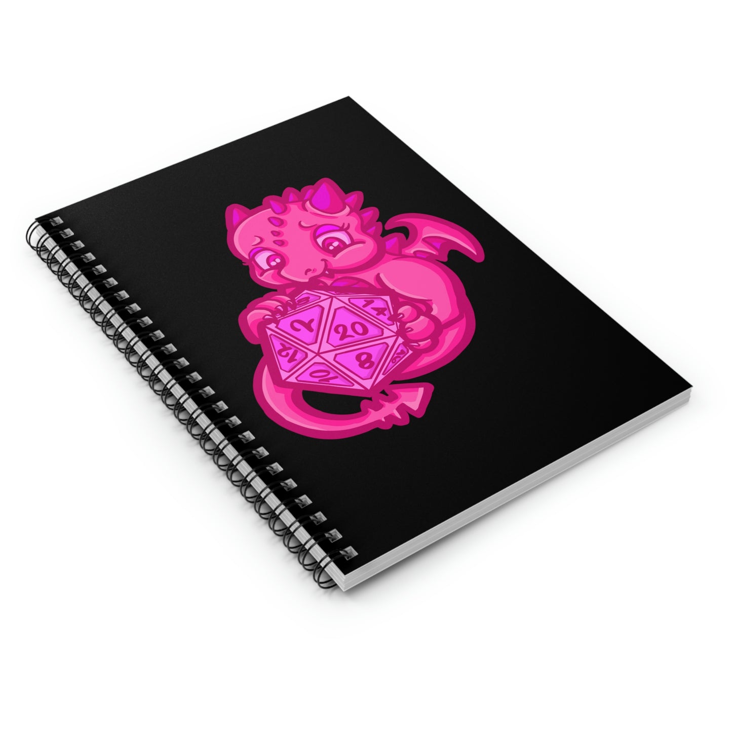 Kait Merryman, D20 Dragon DND Spiral Notebook - Ruled Line