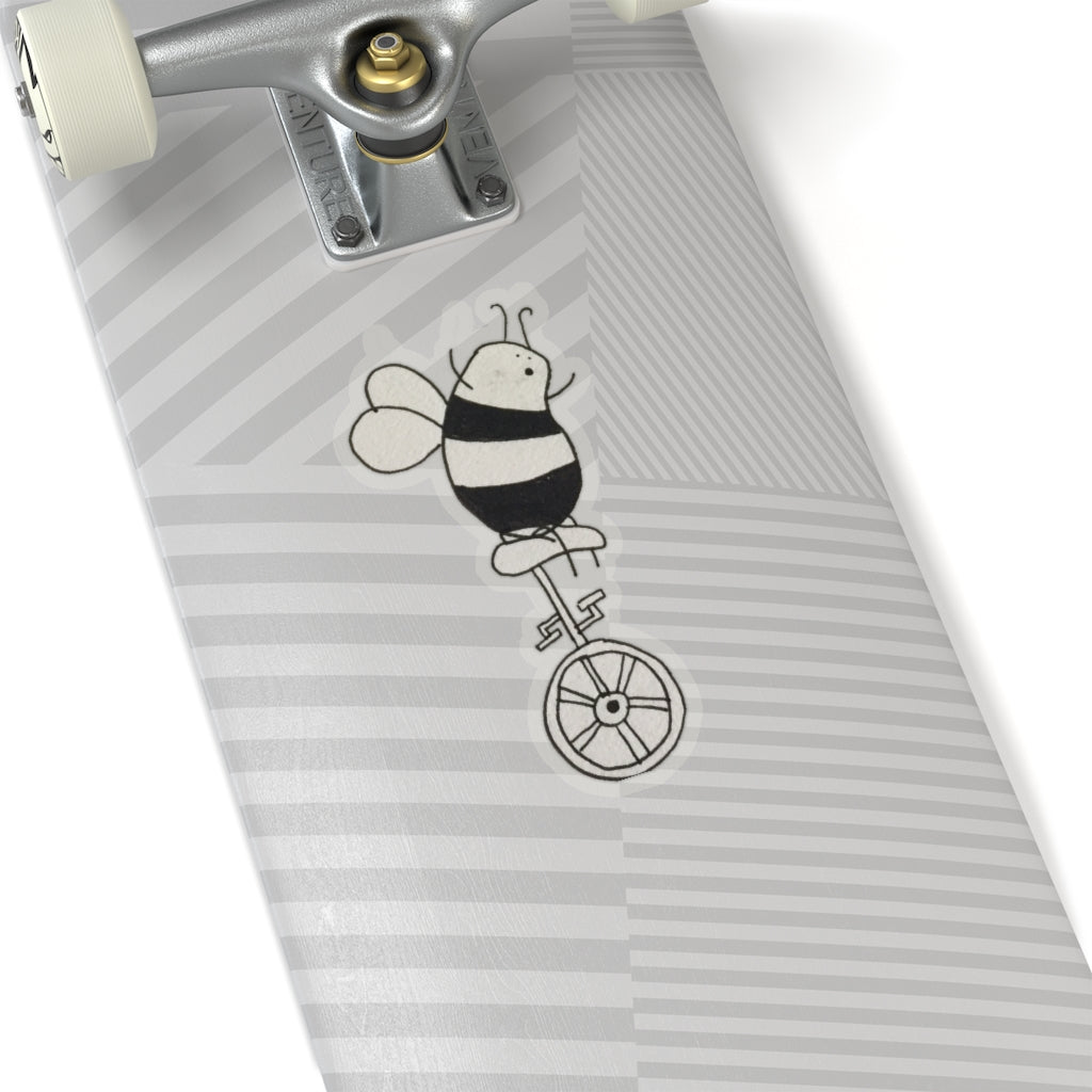 Maya Zavala, Bee on Unicycle Kiss-Cut Stickers