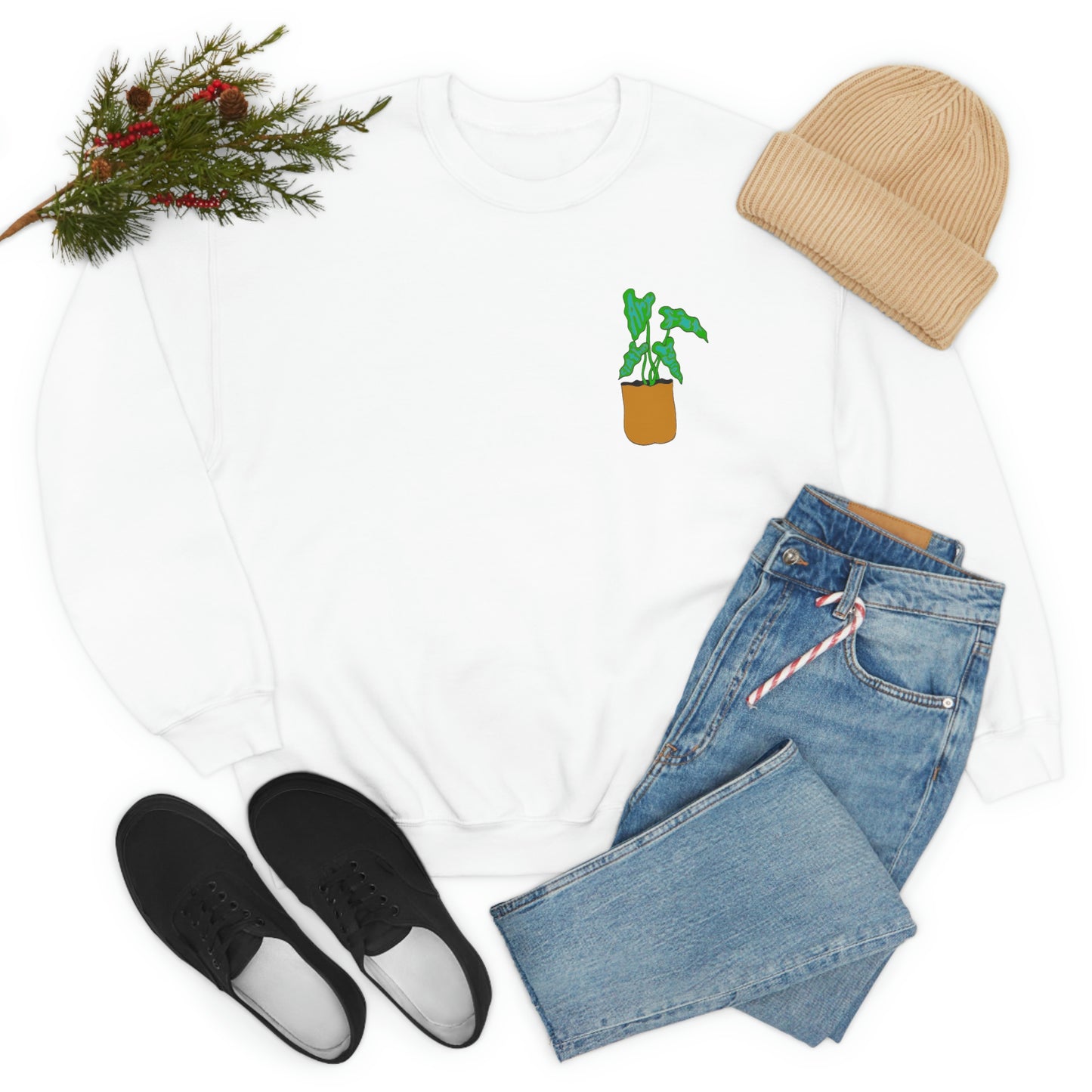 Janelle Lotz, Tree Pose Crewneck Sweatshirt