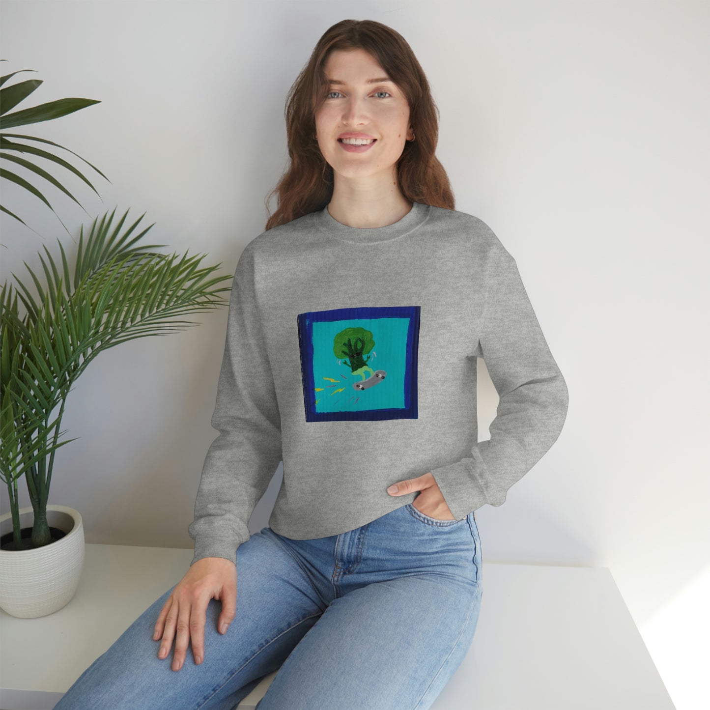 Maya Zavala, Broccoli Rockoli Crewneck Sweatshirt