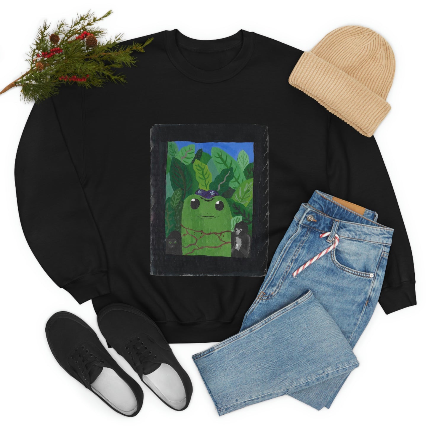 Maya Zavala, Frog Frieda Crewneck Sweatshirt